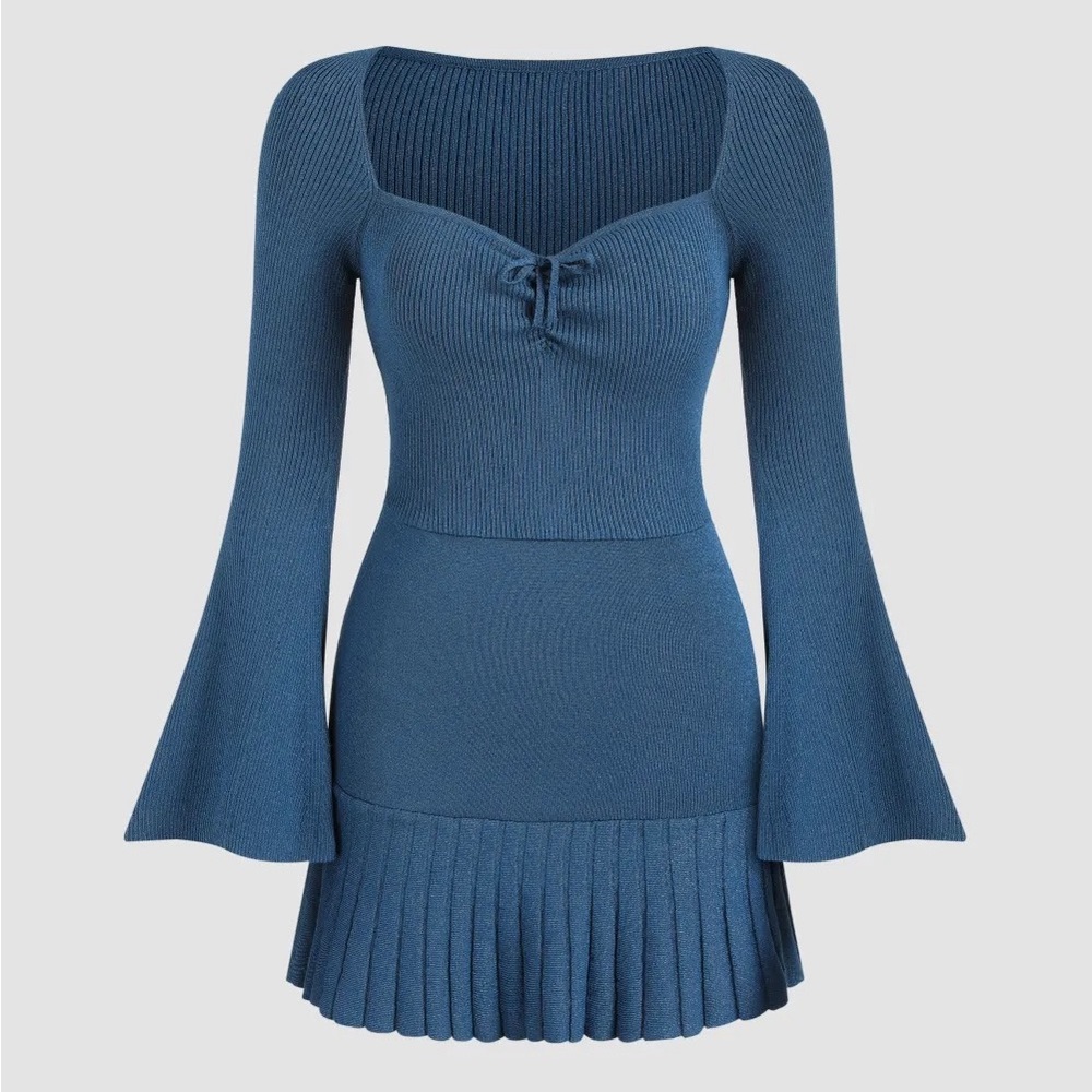 Blue Bell sleeve Mini Dress